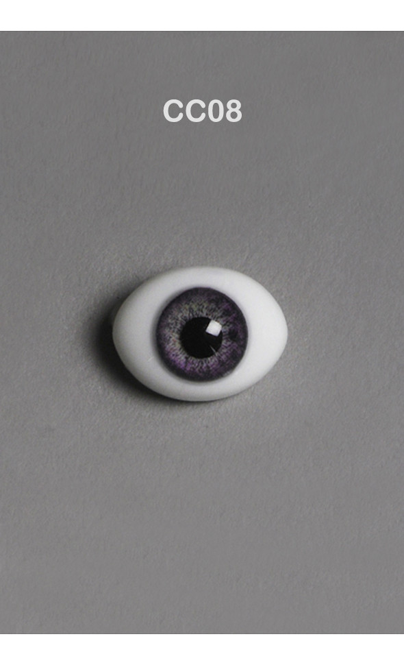 6mm Classic Flat Back Oval Glass Eyes (CC08)