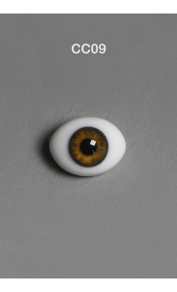 6mm Classic Flat Back Oval Glass Eyes (CC09)