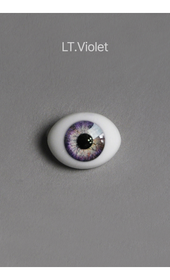 6mm Oval Flat Real Glass Eyes (LT.Violet)