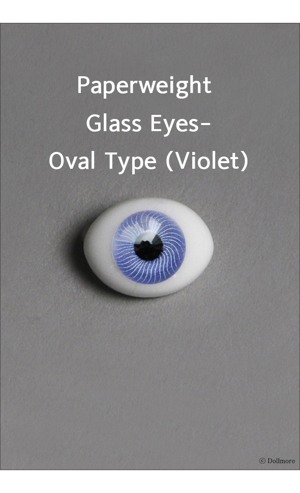 10mm Paperweight Glass Eyes-Oval Type (Violet)[N7-2-6]