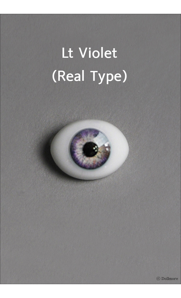 10mm Oval Real Type PaperWeight Glass Eyes - Lt Violet (Real Type)[N7-2-6]