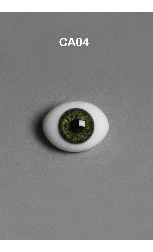 14mm - Classic PB Flat Oval Glass Eyes (CA04)[N5-2-6]