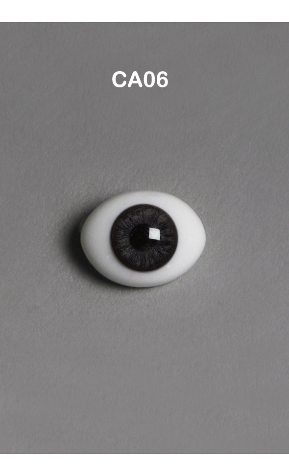 14mm - Classic PB Flat Oval Glass Eyes (CA06)[N5-2-6]