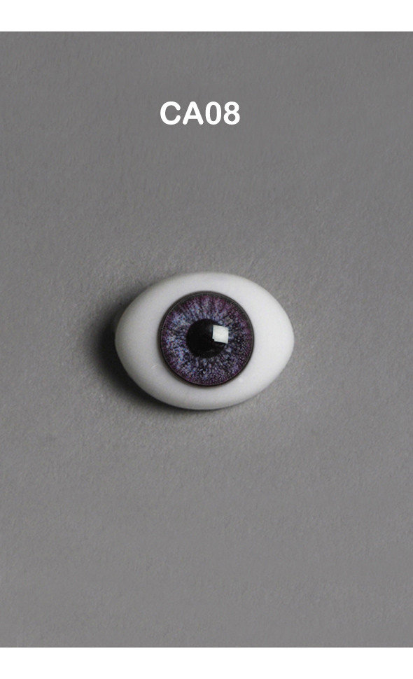 14mm - Classic PB Flat Oval Glass Eyes (CA08)[N5-2-6]