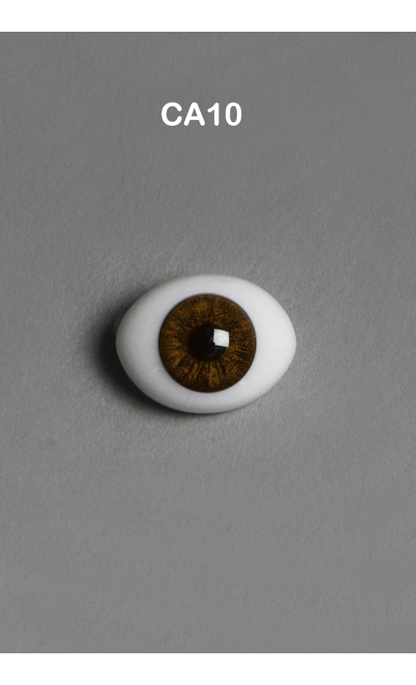 14mm - Classic PB Flat Oval Glass Eyes (CA10)[N5-2-6]