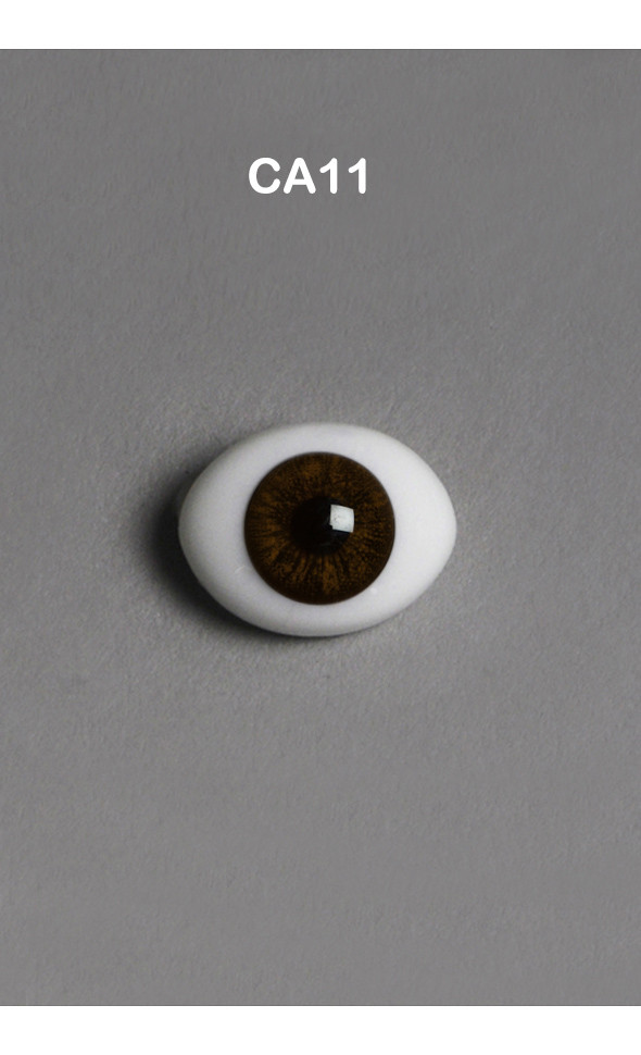 14mm - Classic PB Flat Oval Glass Eyes (CA11)[N5-2-6]