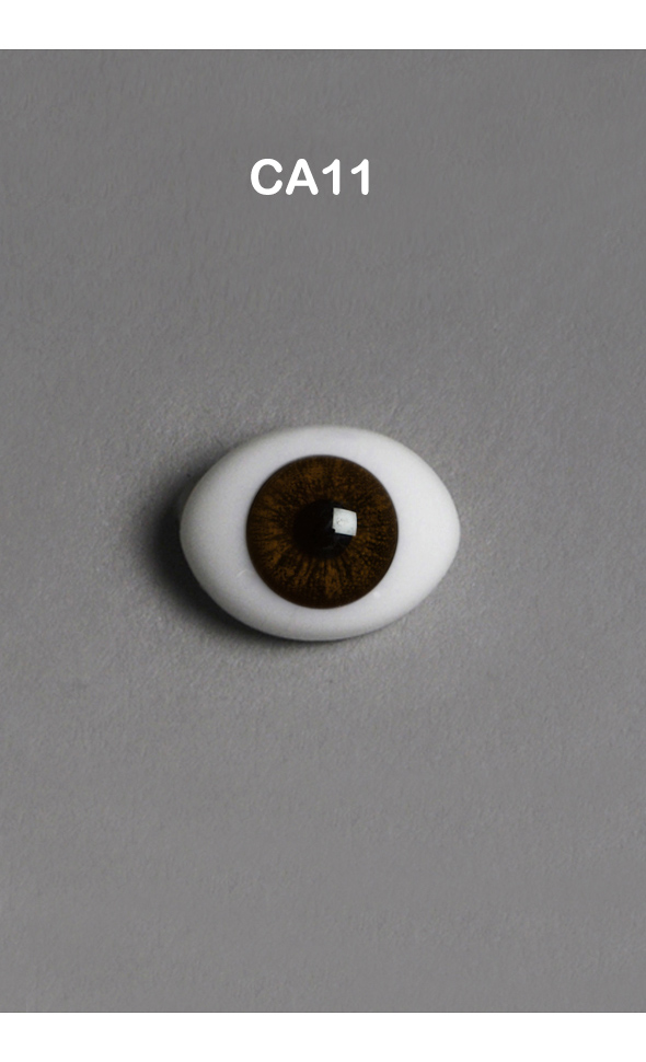 14mm - Classic PB Flat Oval Glass Eyes (CA11)[N5-2-6]