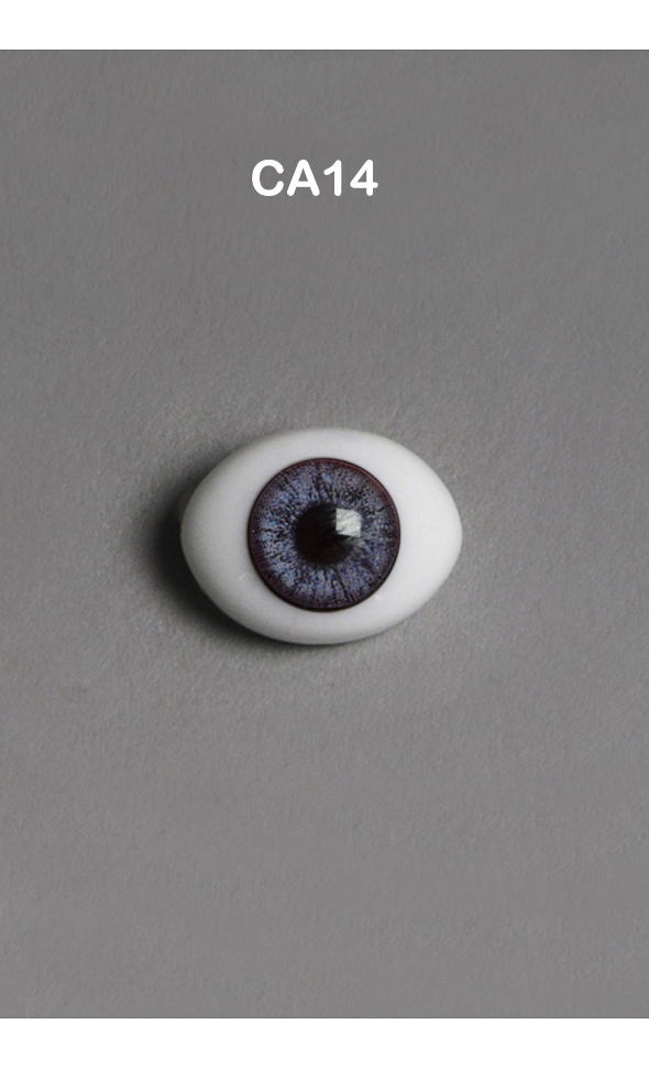 14mm - Classic PB Flat Oval Glass Eyes (CA14)[N5-2-6]