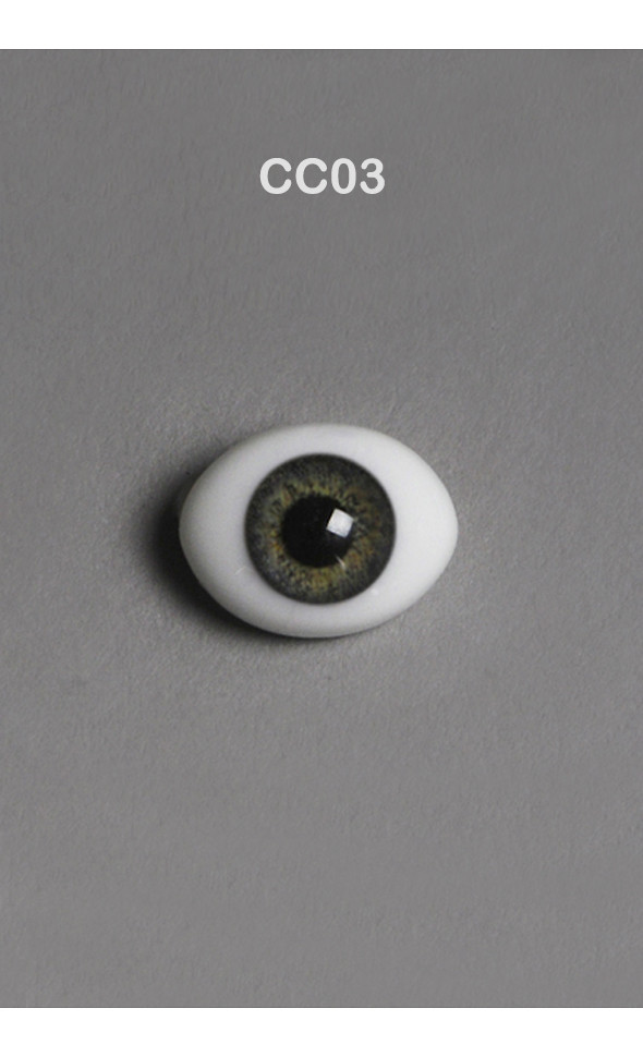 14mm Classic Flat Back Oval Glass Eyes (CC03)