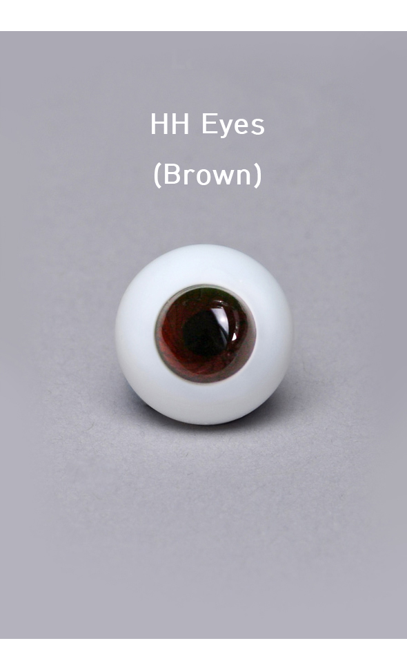 16mm Paperweight Glass HH Eyes(Brown)