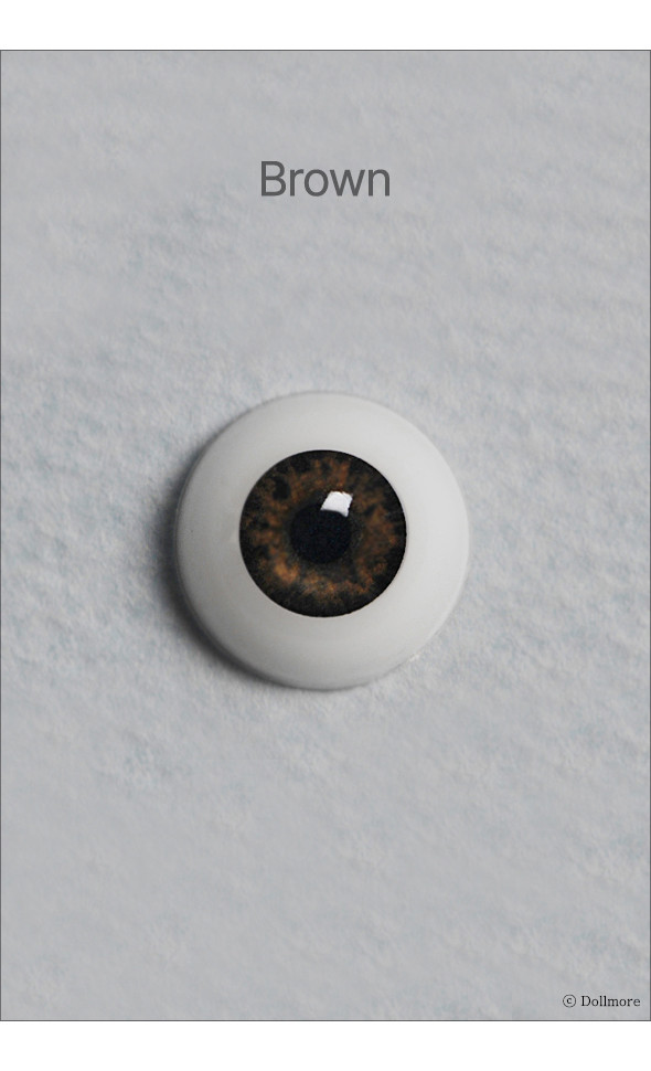 20mm Half-Round Acrylic Eyes (Brown)