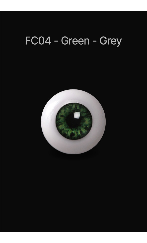 Optical Acrylic Doll Eyes 28mm (FC04 - Green - Grey)