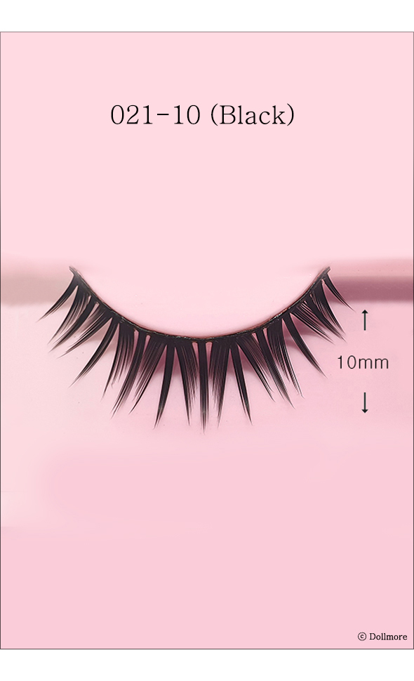 Eyelashes for dolls - 021-10 (Black)