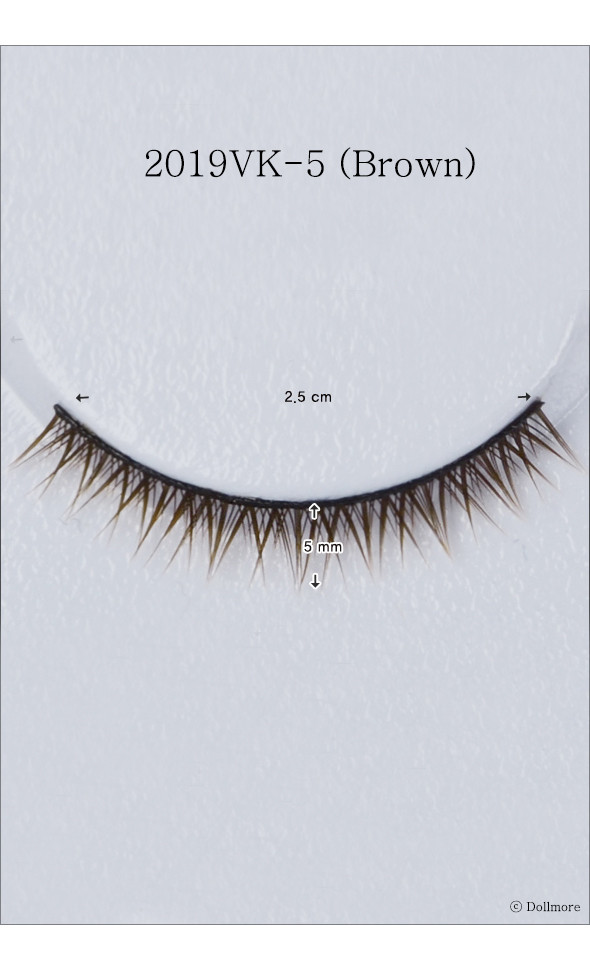 Eyelashes for dolls - 2019VK-5 (Brown)