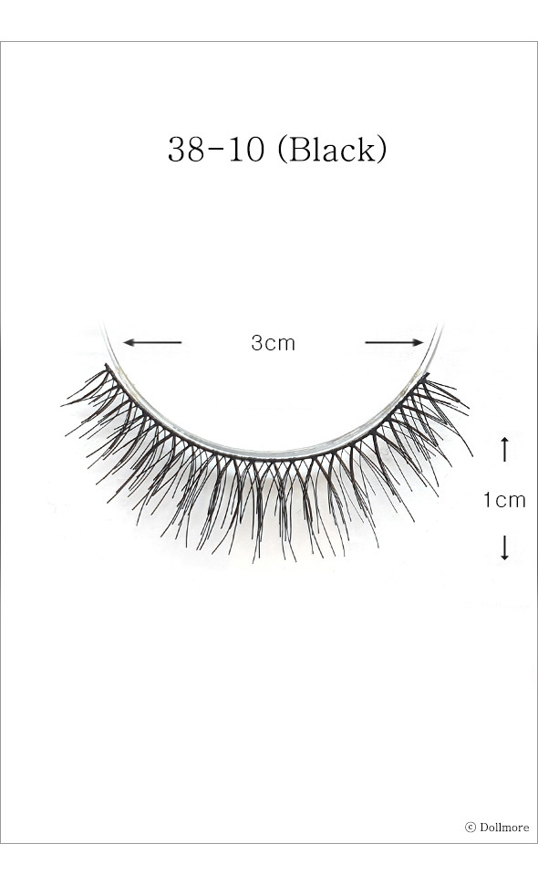 Eyelashes for dolls - 38-10 (Black)