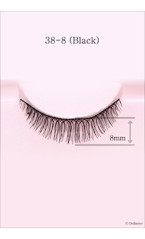 Eyelashes for dolls - 38-8 (Black)