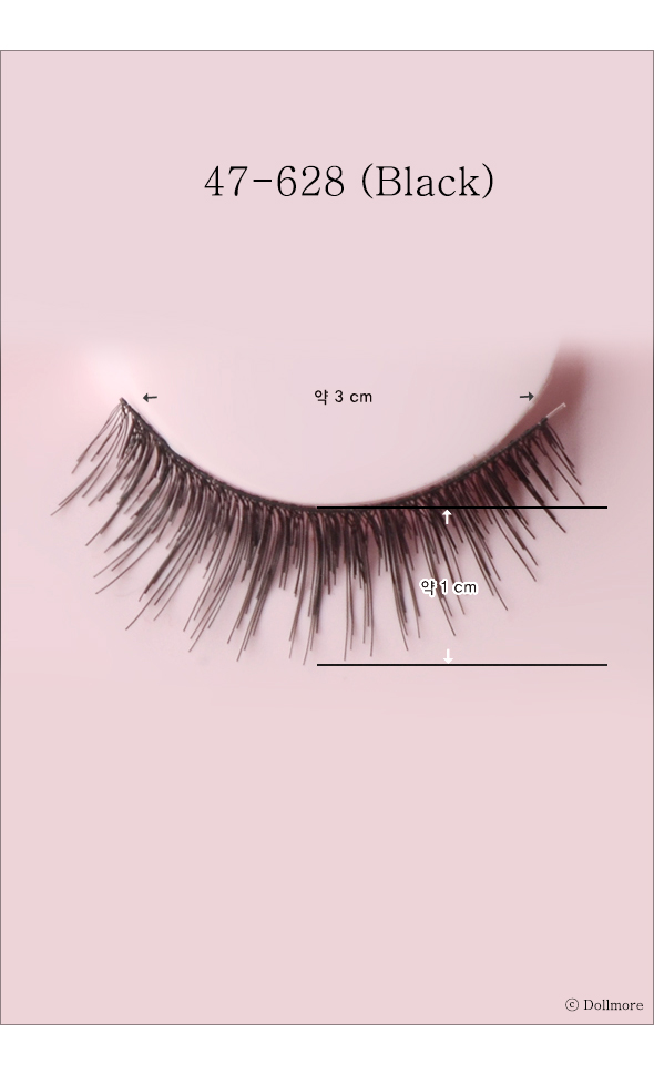 Eyelashes for dolls - 47-628 (Black)