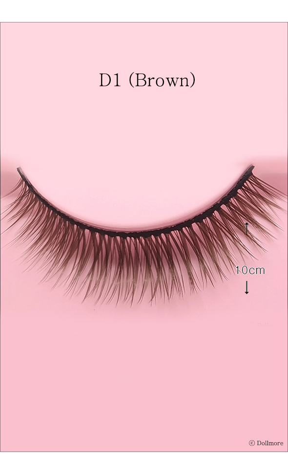 Eyelashes for dolls - D1 (Brown)