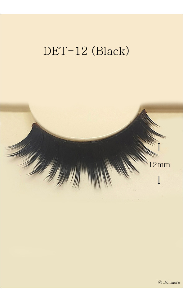 Eyelashes for dolls - DET-12 (Black)