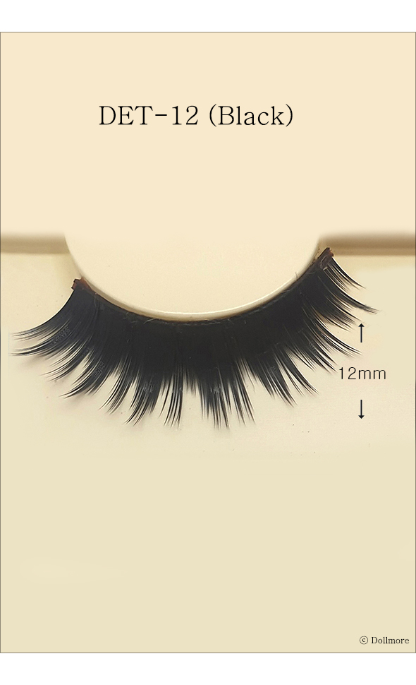 Eyelashes for dolls - DET-12 (Black)