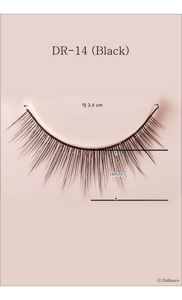 Eyelashes for dolls - DR-14 (Black)