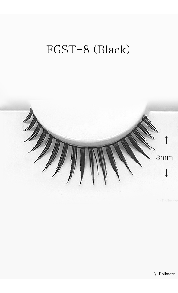 Eyelashes for dolls - FGST-8 (Black)