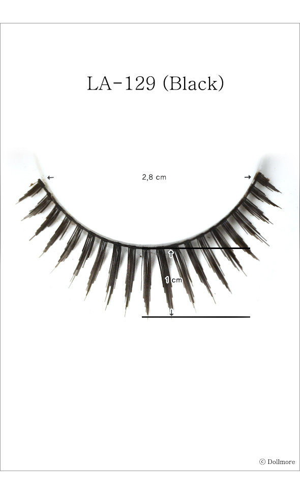 Eyelashes for dolls - LA-129 (Black)