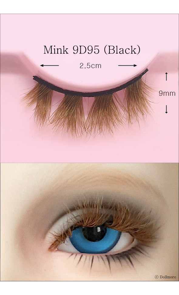 Eyelashes for dolls - Mink 9D95 (Brown)