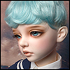 (13-14) Zeke Short Cut Wig (Blue)