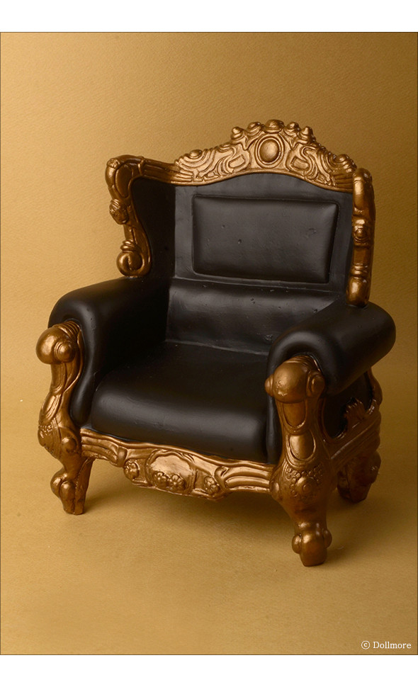 1/4 Scale MSD Size Rococo Chair (Black/Gold)