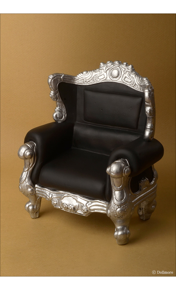 1/4 Scale MSD Size Rococo Chair (Black/Silver)