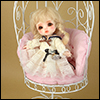 1/6 Scale Bird Cage Style Iron Chair (소파 White/Pink)