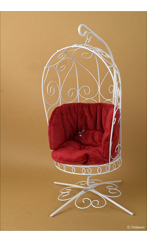 1/6 Scale Bird Cage Style Iron Chair (소파 White/Red)