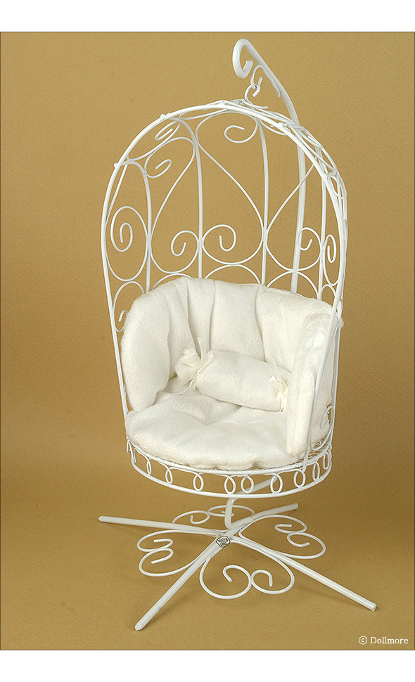 1/6 Scale Bird Cage Style Iron Chair (소파 White/White)