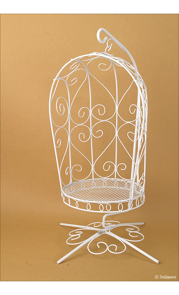 1/6 Scale Bird Cage Style Iron Chair only (White)