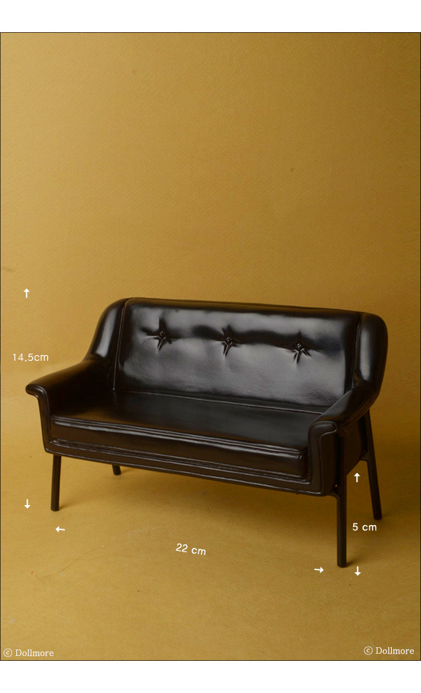 1/6 Scale USD Size Double Modern  Chair (Black)