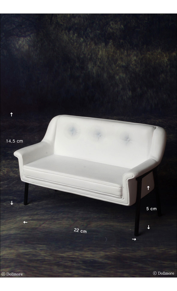 1/6 Scale USD Size Double Modern  Chair (White)