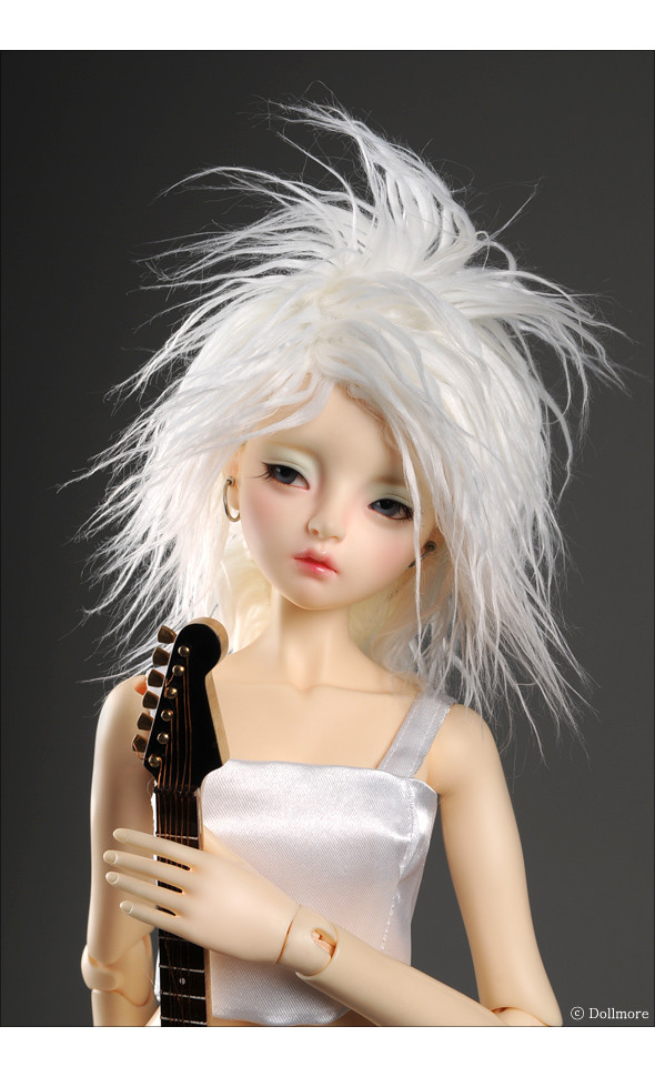 (8-9) Mohair Short Style Wig (White II)