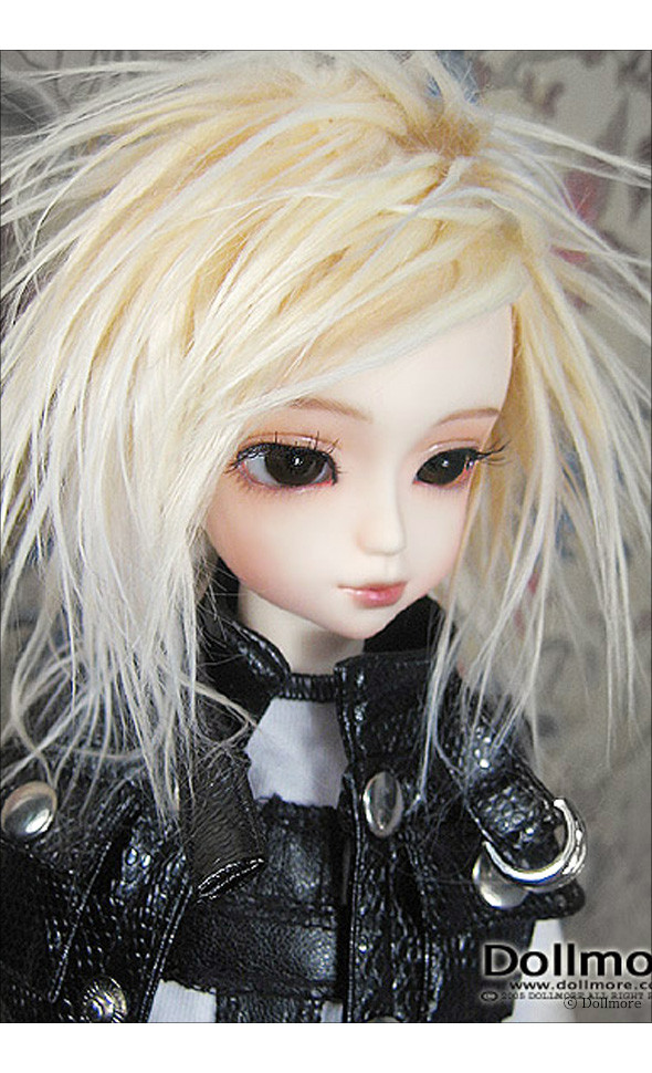 (7-8) Mohair Two Tone style wig - W + Blond