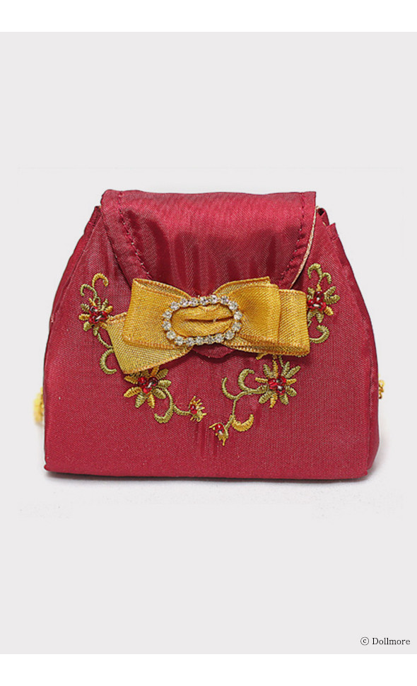 Ribbon embroidered bag (Red)VC2235