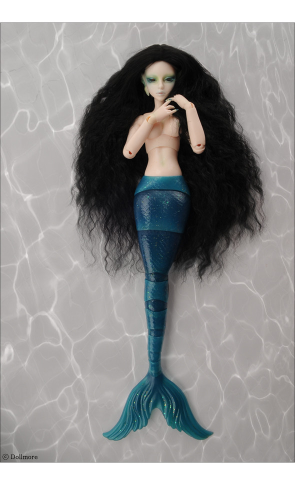 (7-8) Stardust Middle Mermaid Wig (Black)