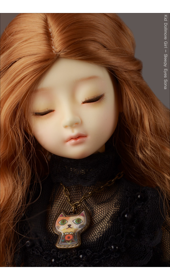 MSD & SD Size - Surprised Cat Necklace (Entique Gold)