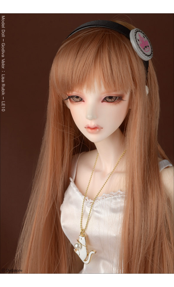 MSD & SD Size - Pearl Cat Necklace (White/Gold)