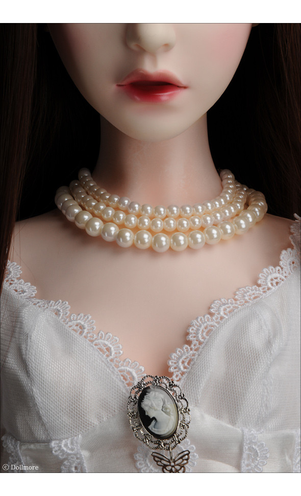Trinity Doll Size - Maupa Pearl Necklace (Entique Gold)