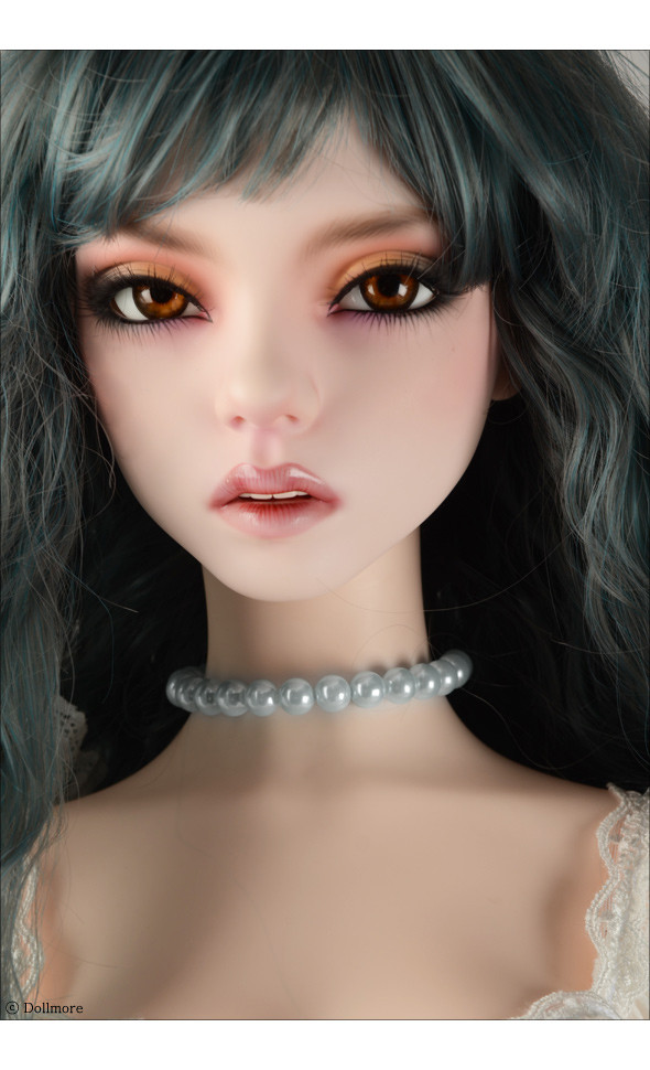 Trinity Doll Size - Simple Pearl Necklace (Big Ball Gray)