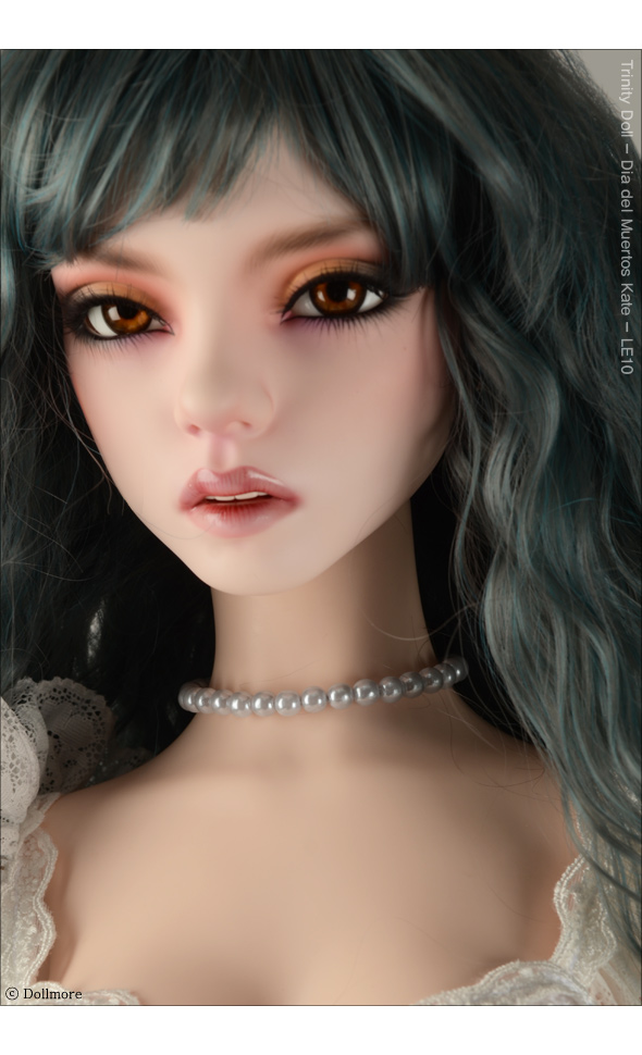 Trinity Doll Size - Simple Pearl Necklace (Small Ball Gray)