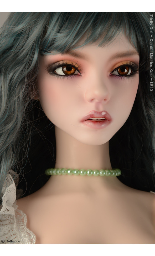 Trinity Doll Size - Simple Pearl Necklace (Small Ball Green)