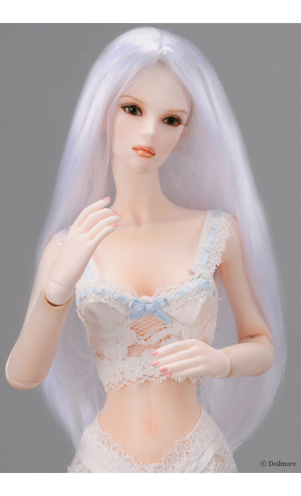 (4-5) Parting Straight Wig (White)