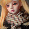 Model & MSD - Check Woolen Muffler (P - Brown)
