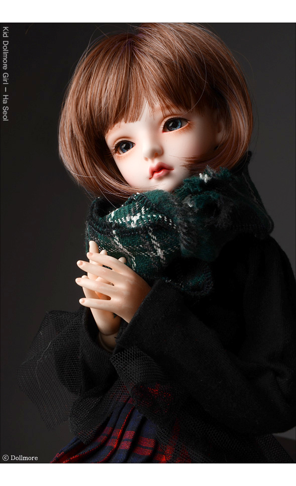 Model & MSD - Chrono Check Woolen Muffler (Green)